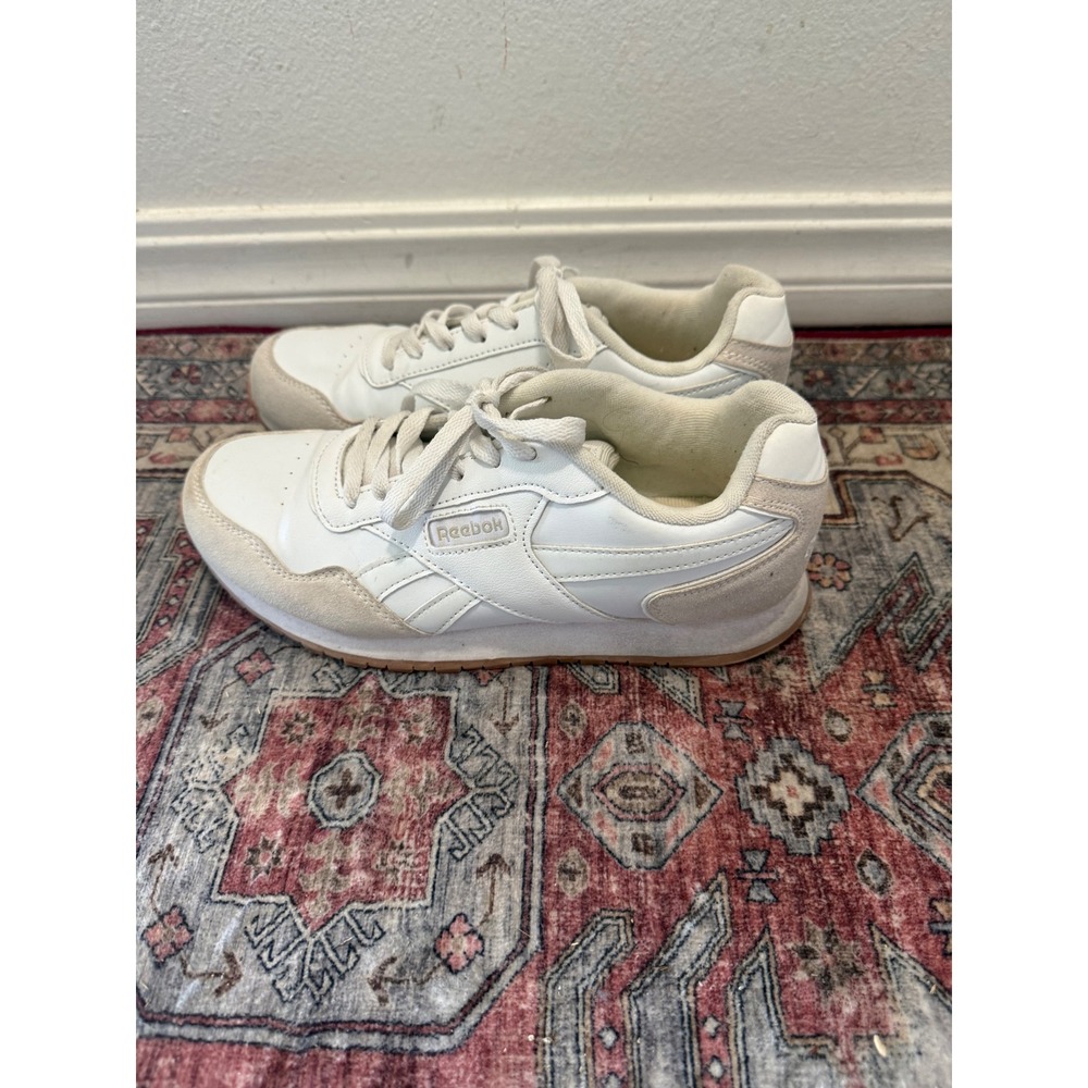Reebok Royal Glide Womens White Beige Suede Gum‎ Sole Sneakers Size 8 FFC0119598 - Picture 3 of 6